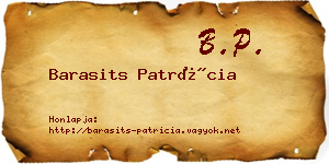 Barasits Patrícia névjegykártya